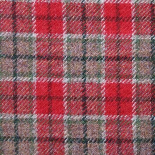 Brillenetui Rood Groen Tartan - Harris Tweed - Metalen Clip - Glen Appin of Scotland by MoodCompanyNL