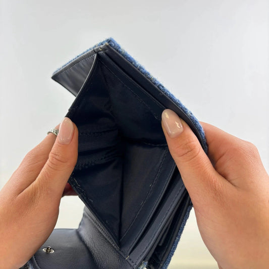 MoodCompanyNL - Dames Portemonnee Jura Lichtblauw - Harris Tweed - Glen Appin of Scotland - 5060959021360