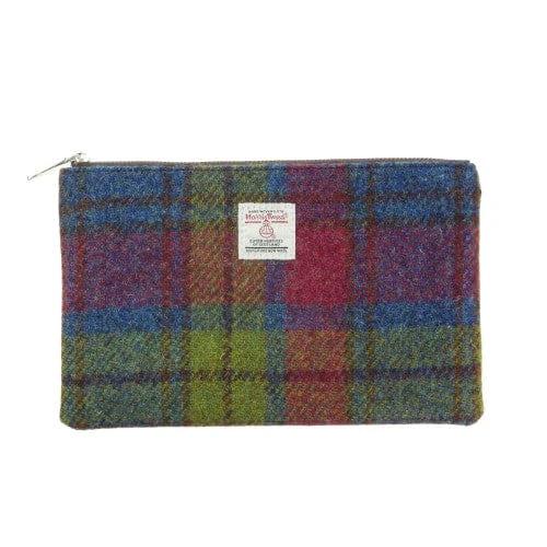 MoodCompanyNL - Etui Berneray Multi Colour Tartan - 22 x 14 - Harris Tweed - Glen Appin of Scotland - 5090959027546