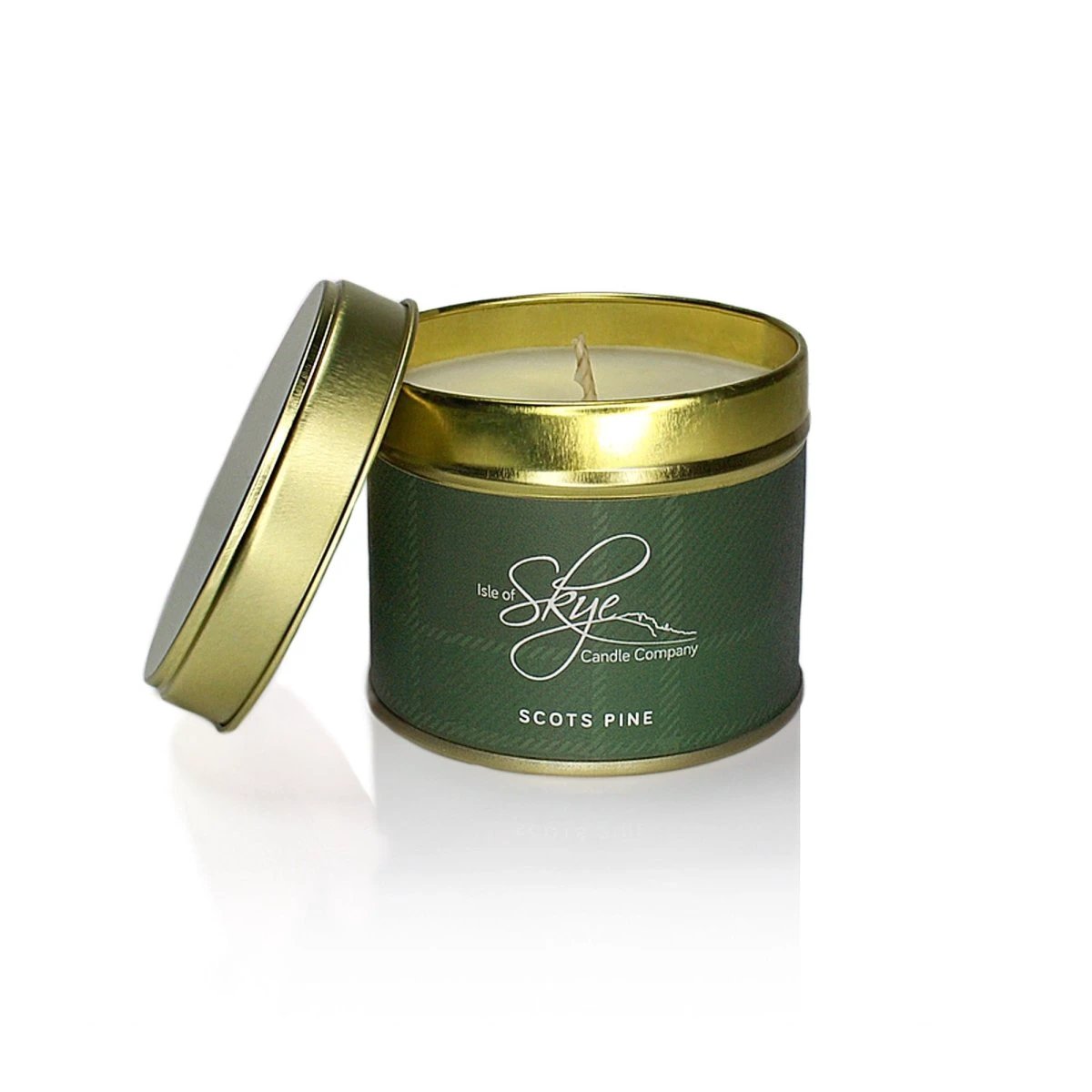 Geurkaars Dennengeur (Scots Pine) Blikje - 45 uur - Sojawas - Isle of Skye Candle by MoodCompanyNL