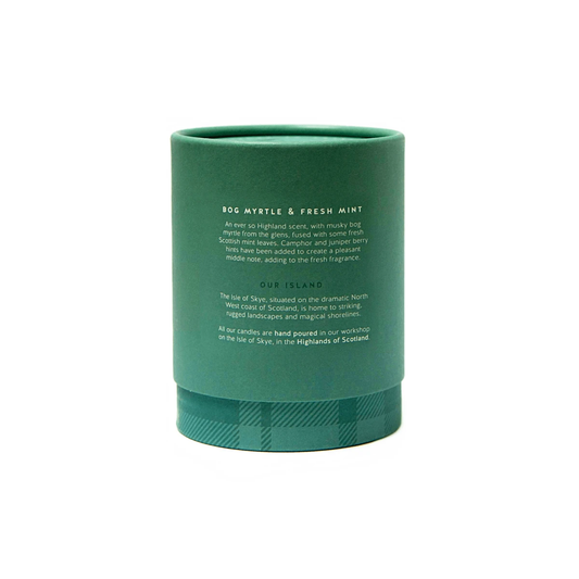 Geurkaars Mirte en Munt (Bog Myrtle & Fresh Mint) Large - 45 uur - Sojawas - Isle of Skye Candle by MoodCompanyNL