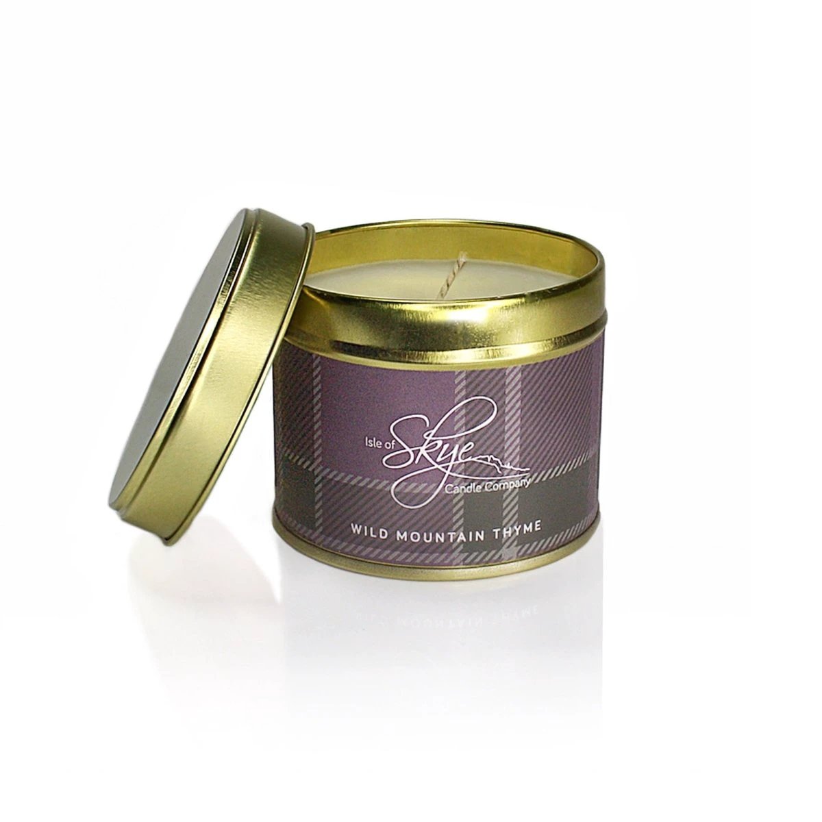 Geurkaars Wilde Bergtijm (Wild Mountain Thyme) Blikje - 45 uur - Sojawas - Isle of Skye Candle by MoodCompanyNL