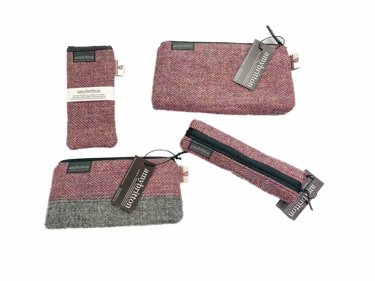 MoodCompanyNL - Harris Tweed Make - up tas Roze - 6095635640602