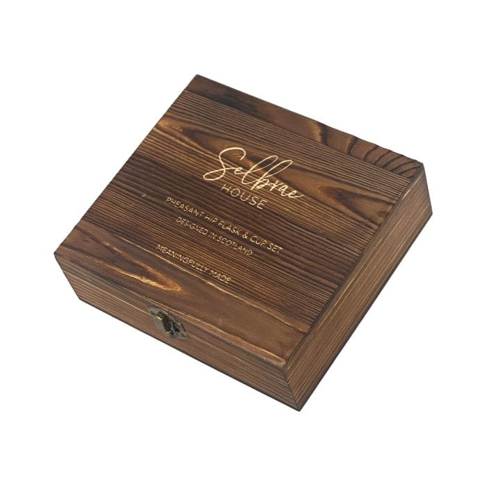 MoodCompanyNL - Heupfles Fazant - Luxe Set - RVS - Gegraveerd - Selbraehouse Scotland - 5060949556629