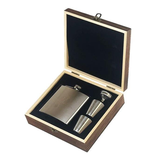 Heupfles Golfsport - Luxe Set - RVS - Gegraveerd - Selbraehouse Scotland by MoodCompanyNL