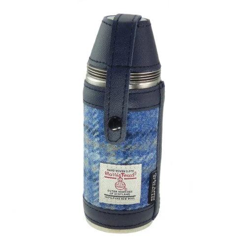Jachtfles Licht blauw Tartan - 4 bekertjes - Harris Tweed - Glen Appin of Scotland by MoodCompanyNL