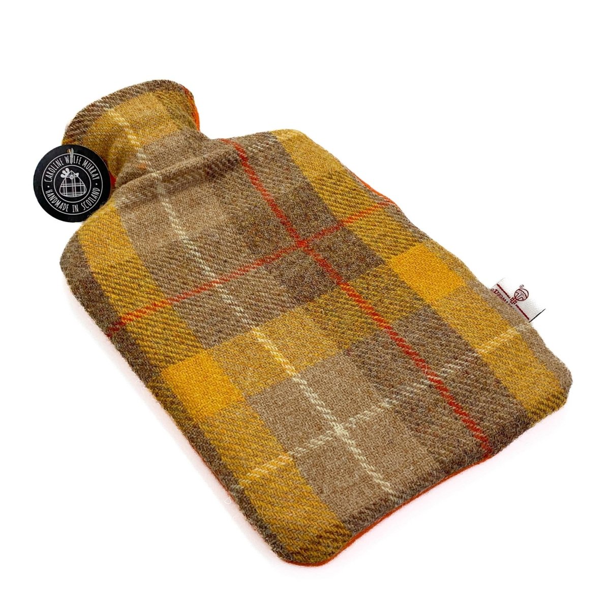 Mood Company - Kruik Geel Beige - 2 liter - Harris tweed - Handgemaakt in Schotland - Caroline Wolfe Murray - 6095648722746