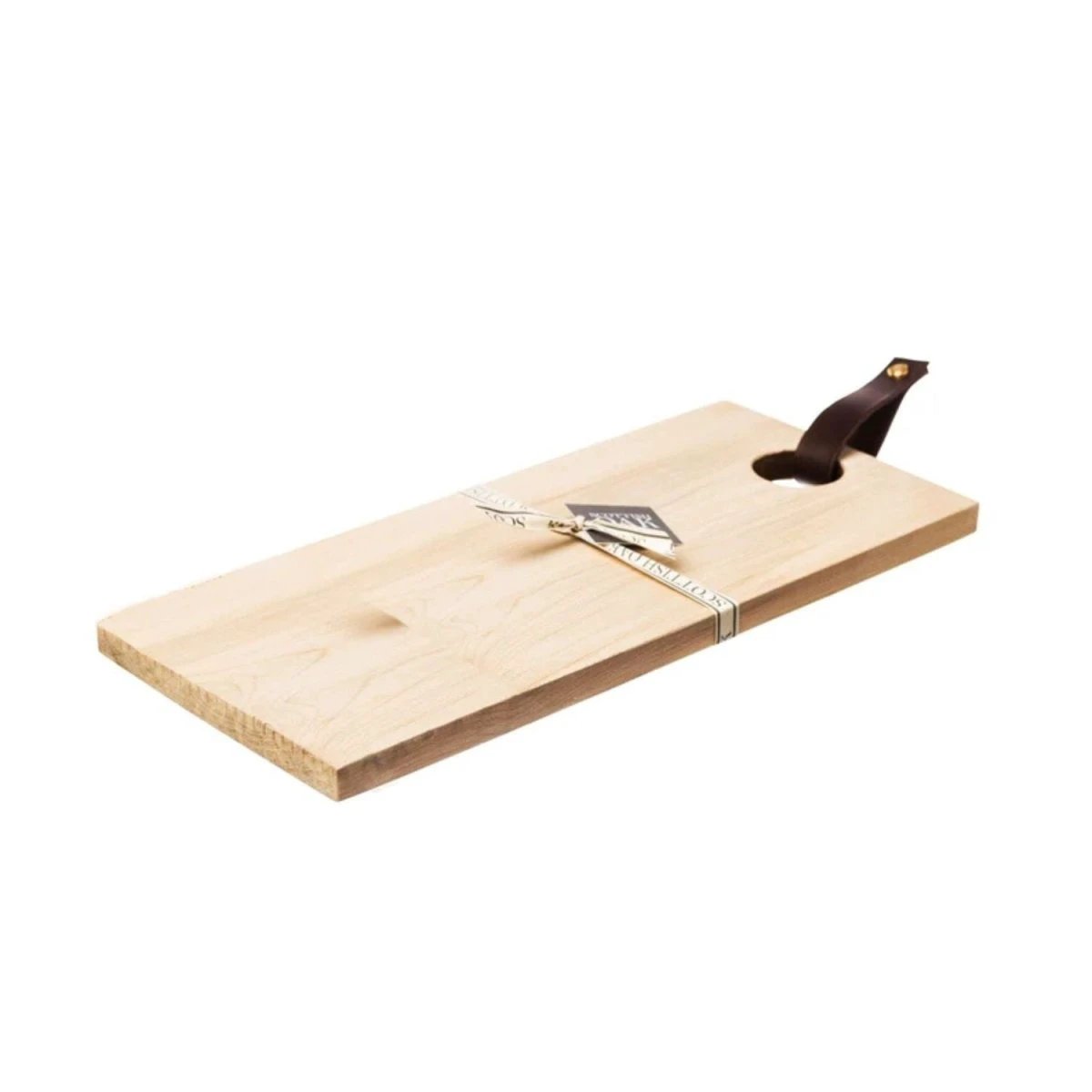 Laatste kans!!! Serveerplank Blanco met leren handvat Medium - 45x20 - Scottish Made by MoodCompanyNL