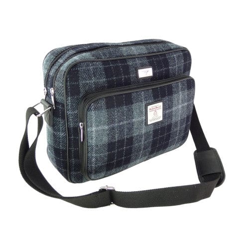 MoodCompanyNL - Messengerbag Bowmont Grijs Zwart - 28x40x16 - Harris Tweed - Glen Appin of Scotland - 5061035011862