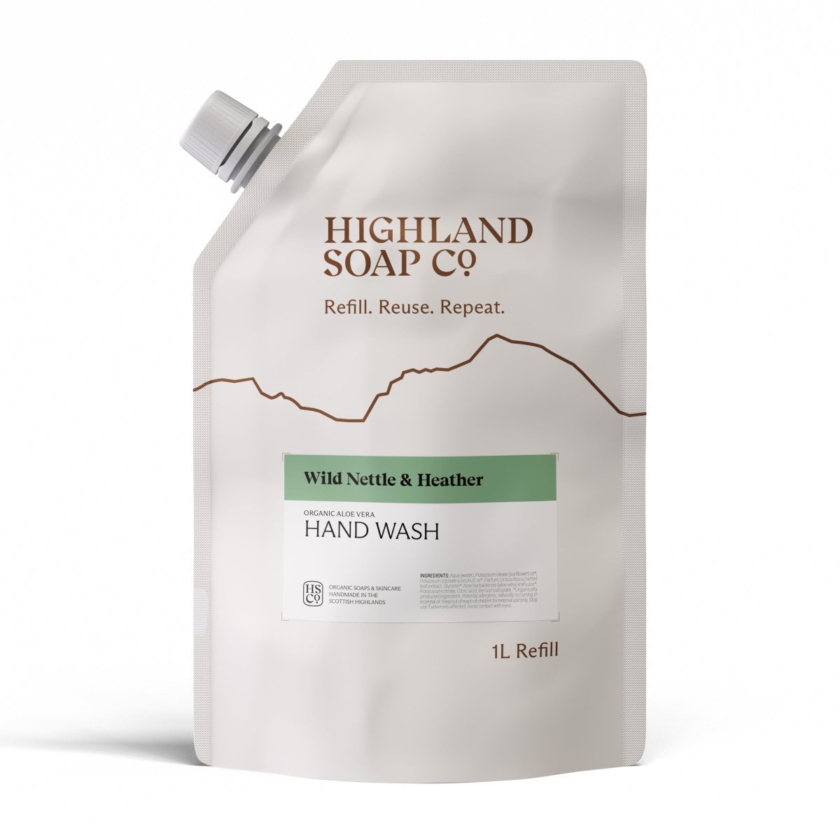 Mood Company - Navulzak Handzeep 1 Liter - Wild Nettle & Heather - Highland Soap Company -
