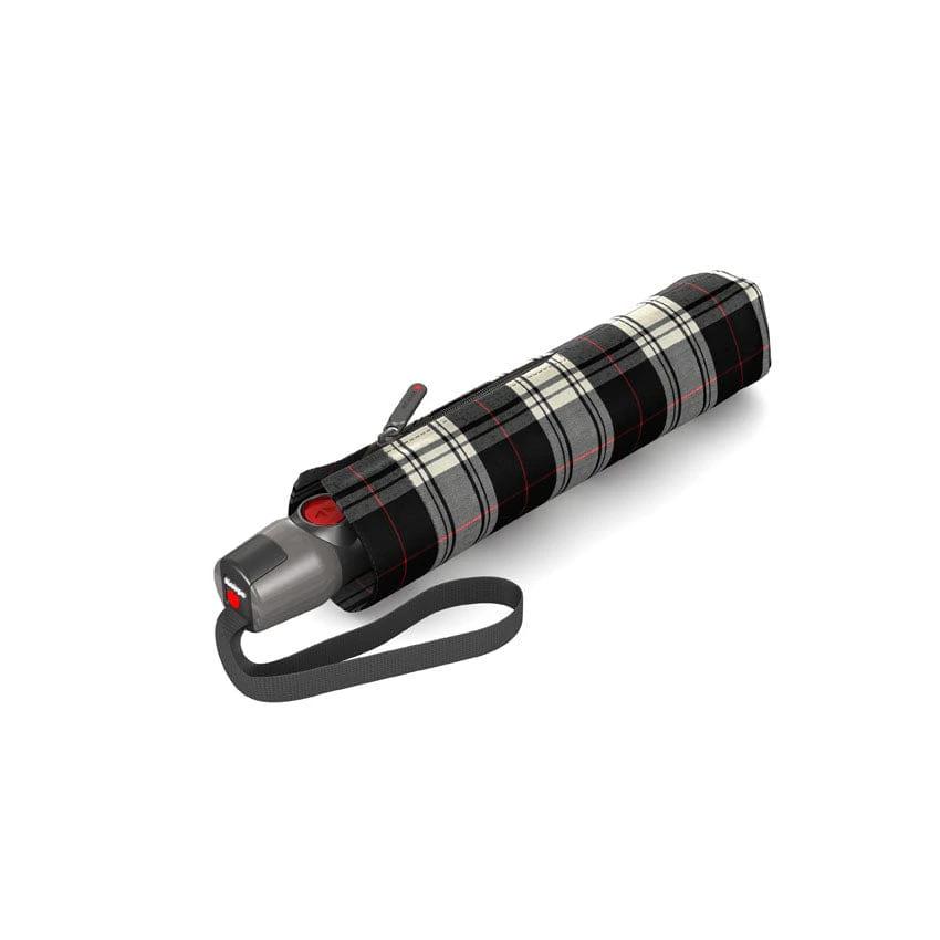 Opvouwbare Paraplu Geruit Zwart Wit - T200 - Dsn 97 cm - Opgevouwen 28 cm - Knirps by MoodCompanyNL