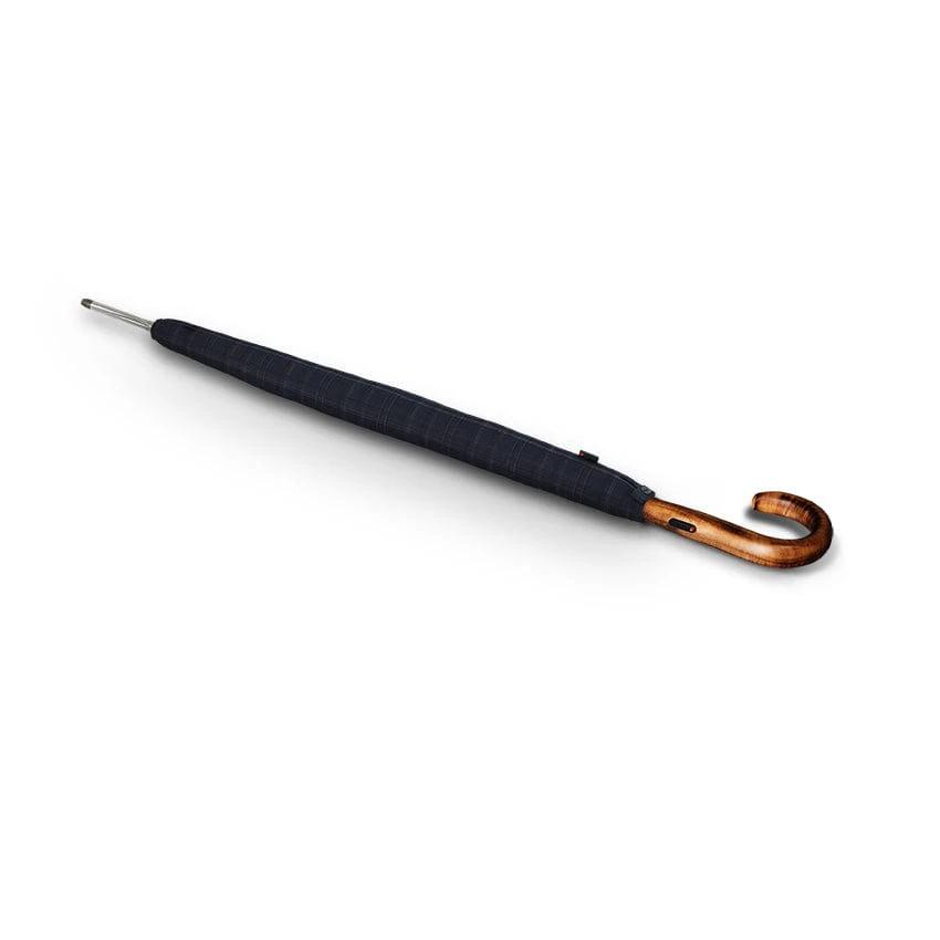 Paraplu Knirps extra groot Geruit Zwart Grijs met houten handvat - S770 - Dsn 113 cm - Lengte 90 cm - Knirps by MoodCompanyNL