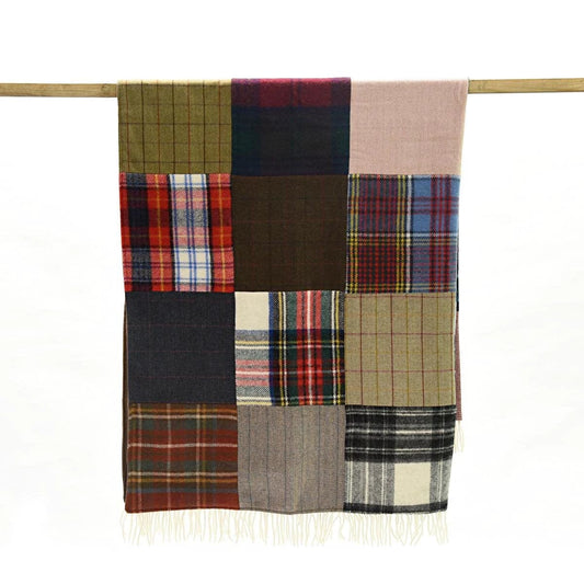 MoodCompanyNL - Patchwork plaid TARTAN TWEED - 180x220 - Uniek - Tweedmill UK - 5060067703882