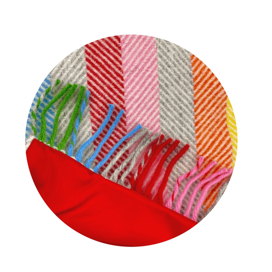 Picknickkleed Polo Regenboog - Wol - Waterdicht - 145x183cm - Tweedmill by MoodCompanyNL