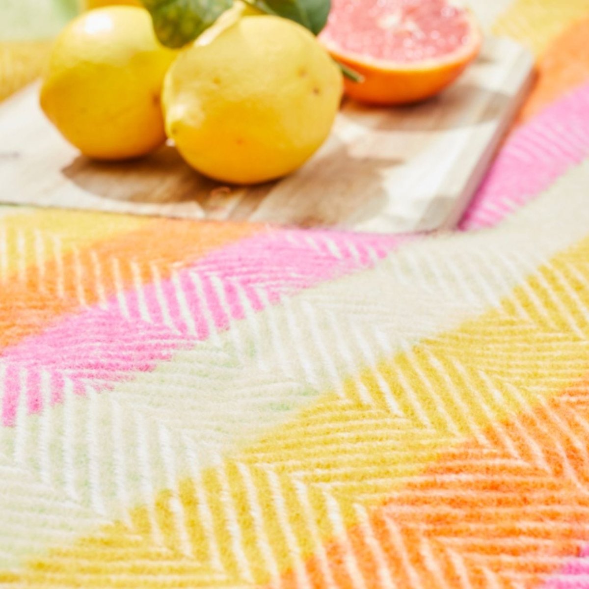 MoodCompanyNL - Picknickkleed Polo Visgraat Vrolijk Gestreept - Gebruikt in Foto shoot - Eenmalige korting -