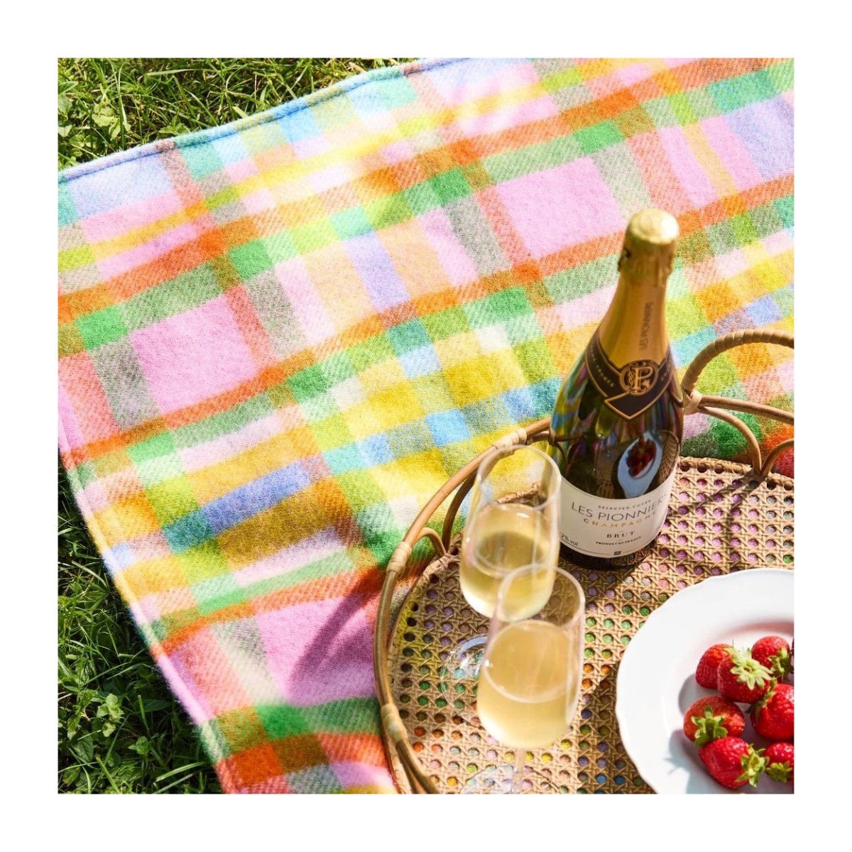 Picknickkleed Rainbow Check - Festival - Waterdicht - 137x170cm - Tweedmill by MoodCompanyNL