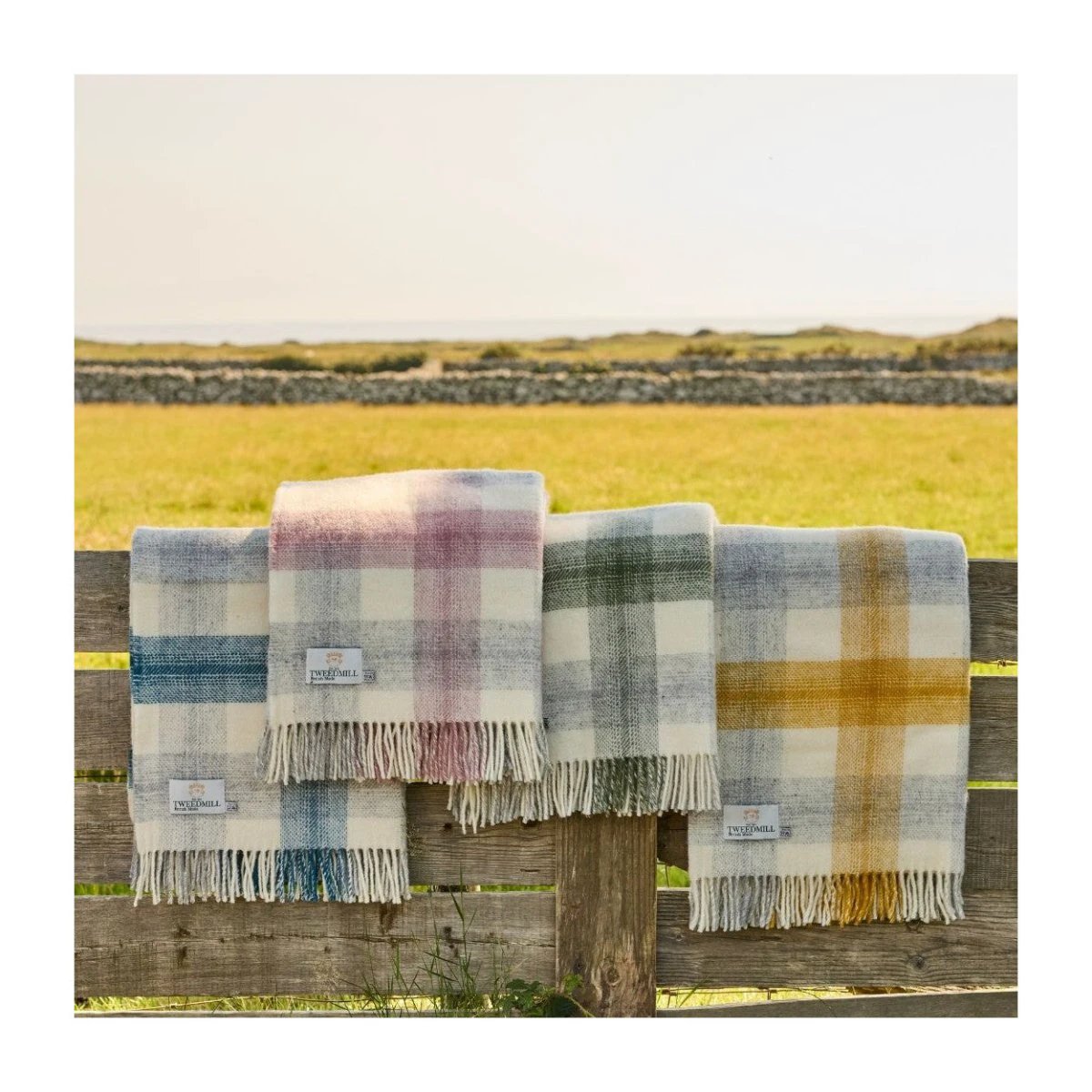 Plaid Meadow Olijfgroen - 150x183 - Nieuw Wol - Tweedmill UK by MoodCompanyNL