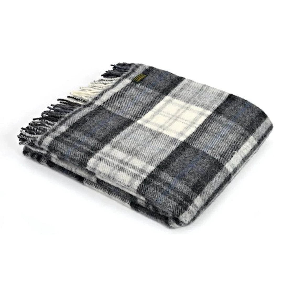 Plaid Tartan Cottage Grijs - 150x183 - Nieuw Wol - Tweedmill UK by MoodCompanyNL