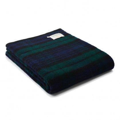 Mood Company - Plaid zonder franje Tartan Blackwatch - 150x200 - Nieuw Wol - Tweedmill UK - 5060674574752