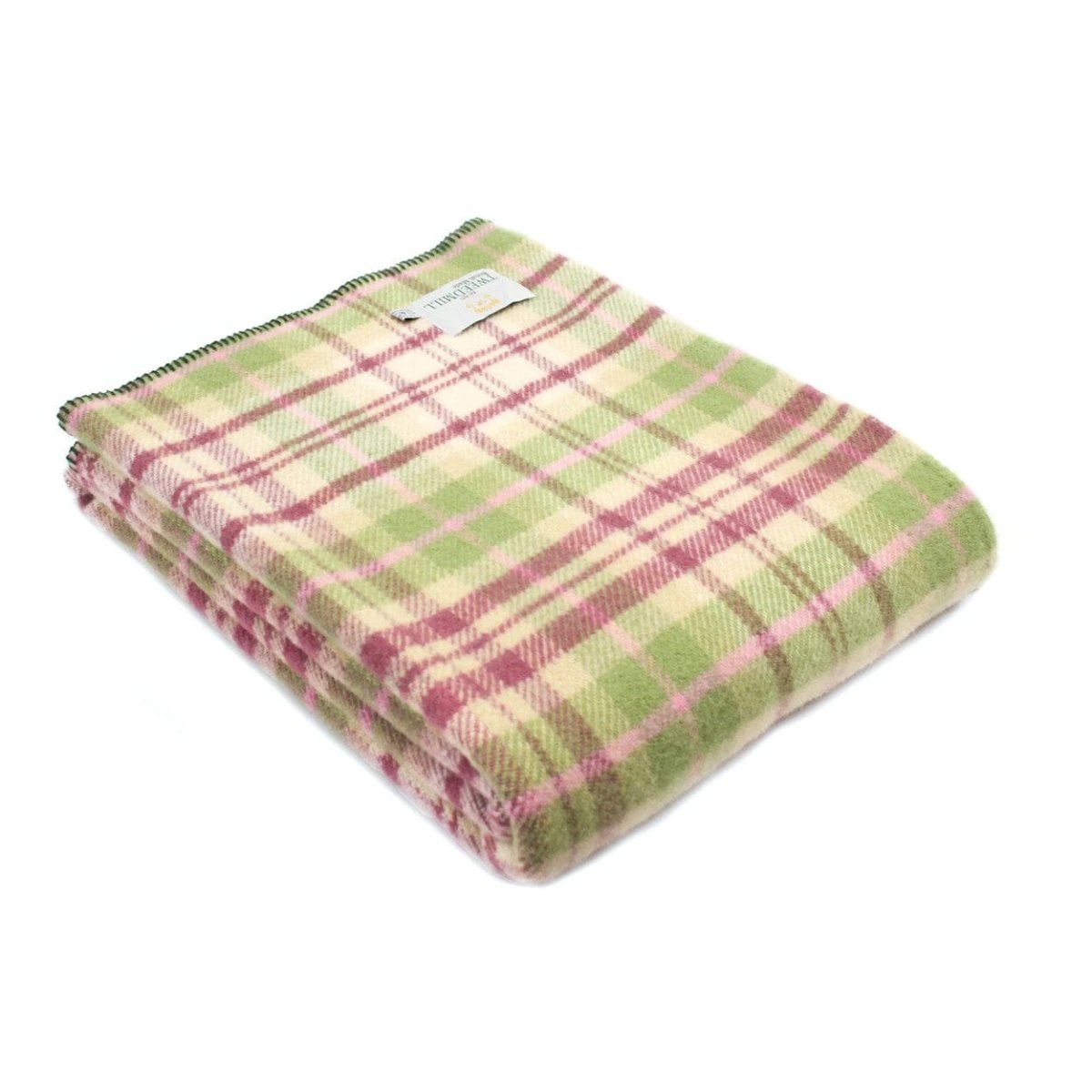 Plaid zonder franje Tartan Cottage Roze - 150x183 - Nieuw Wol - Tweedmill UK by MoodCompanyNL
