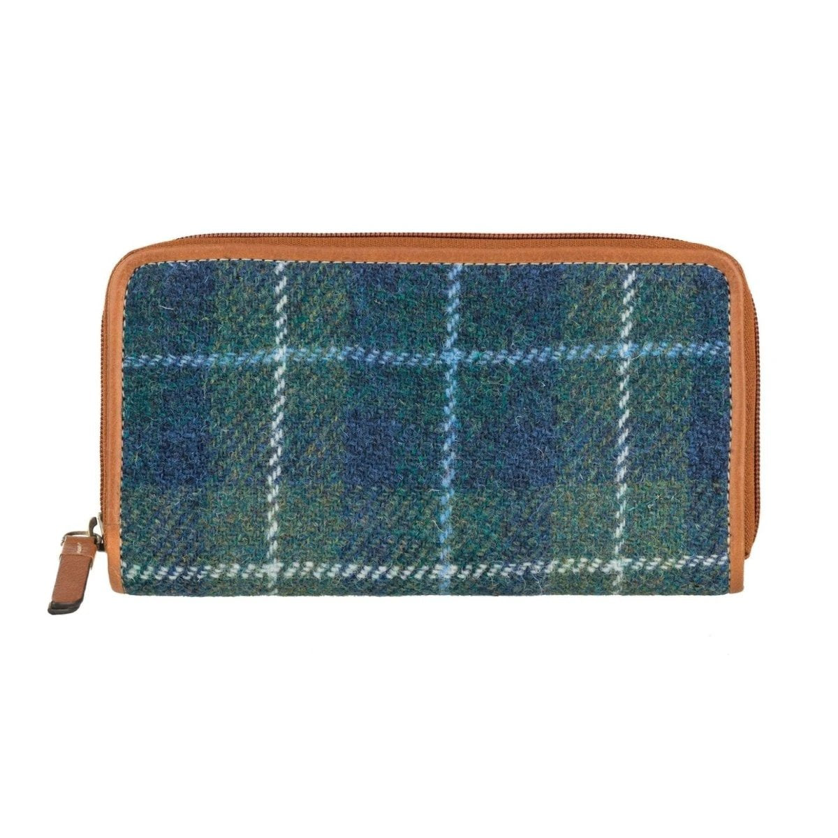 Portemonnee Blauw Tartan & Leer | 12 Pasjes | Das Impex by MoodCompanyNL