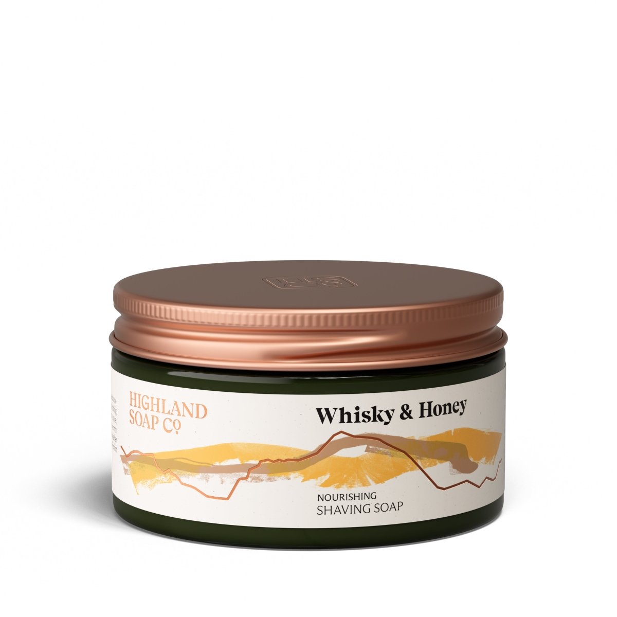 Mood Company - Scheerzeep 175g (exclusief kwast) - Whisky & Honey - Highland Soap Company -