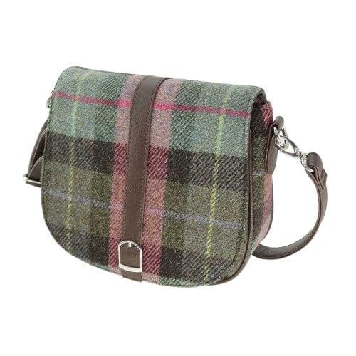 Schoudertas Beauly Gedempt Groen & Paars Tartan - Harris Tweed - Glen Appin of Scotland by MoodCompanyNL