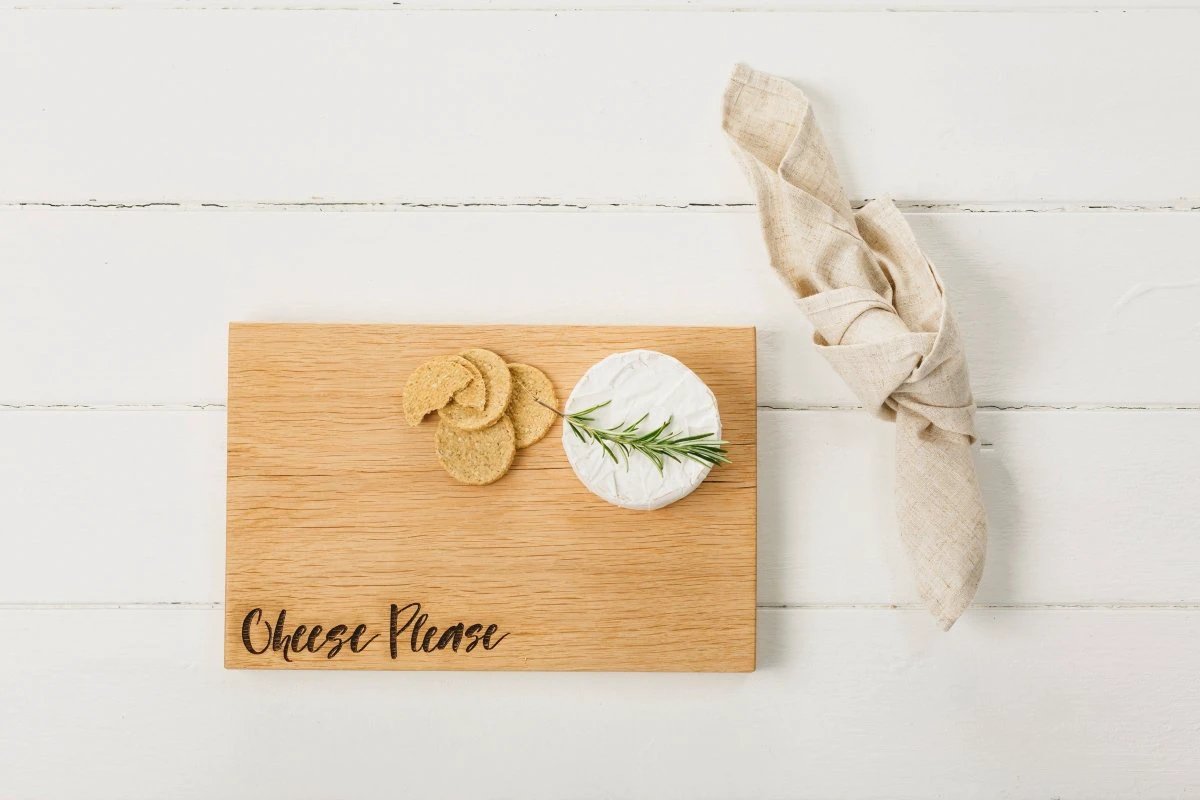 Serveerplank Cheese Please - 30x20 - Schots Eikenhout - Scottish Made by MoodCompanyNL