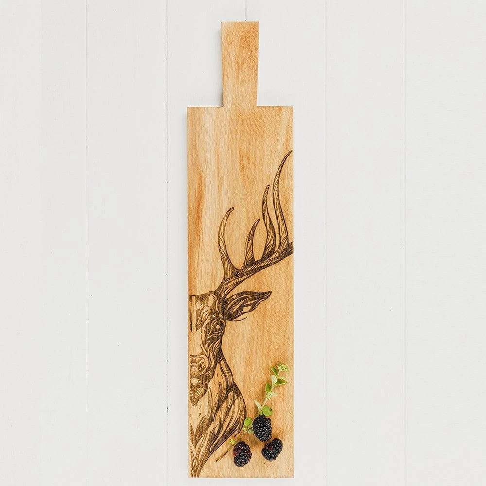 Serveerplank Edelhert Lang - 60x15 - Schots Eikenhout - Scottish Made by MoodCompanyNL
