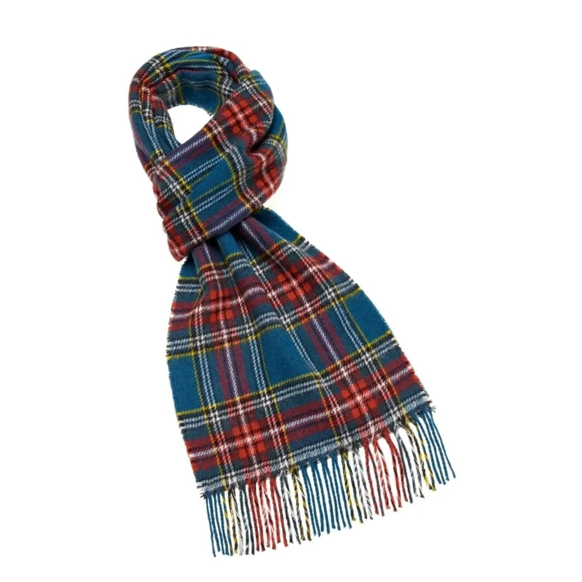 Sjaal Edinburgh Groen (Teal) - Meriono Lamswol - 25 x 190 - Bronte by Moon Scotland by MoodCompanyNL