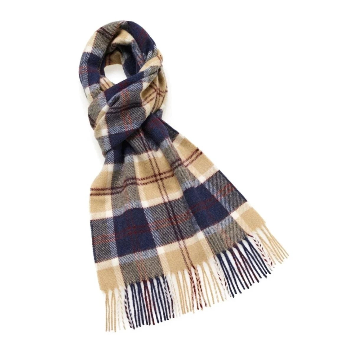 Sjaal Tartan Bannockbane Navy - Meriono Lamswol - 25 x 190 - Bronte by Moon Scotland by MoodCompanyNL
