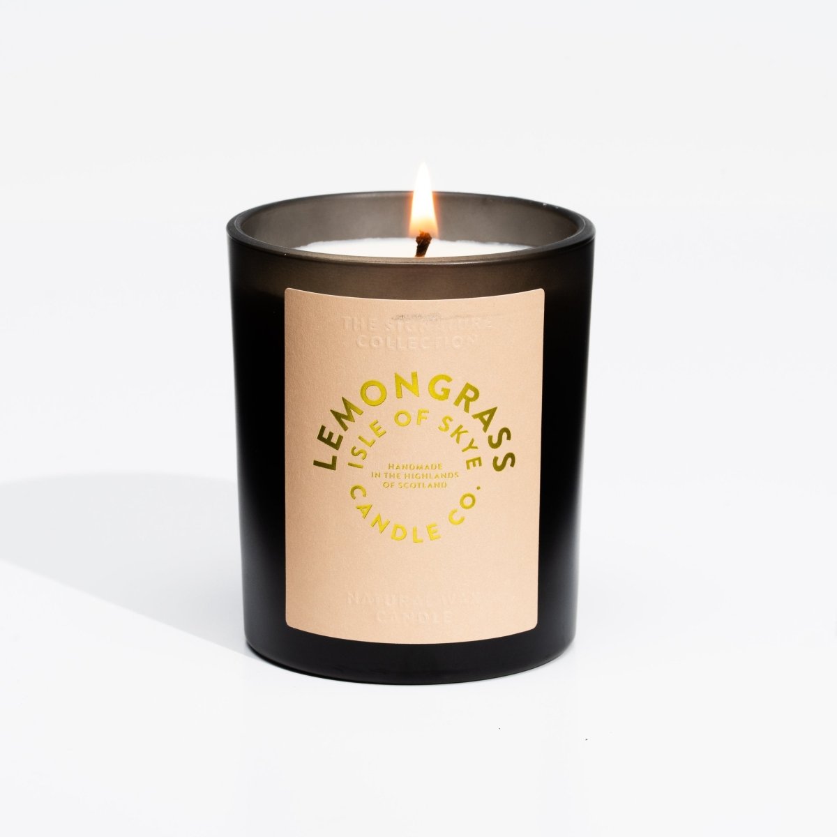 Mood Company - Sojawaskaars Lemongrass - Black Tumbler - Handgemaakt - 45 uur - Isle of Skye Candle Company -