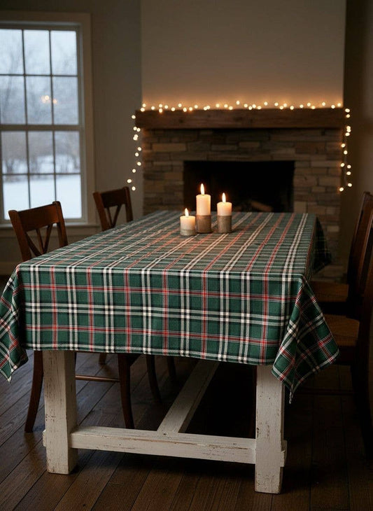 Mood Company - Tafelkleed Tartan Castle Groen - Katoen/Polyester - Bamar -