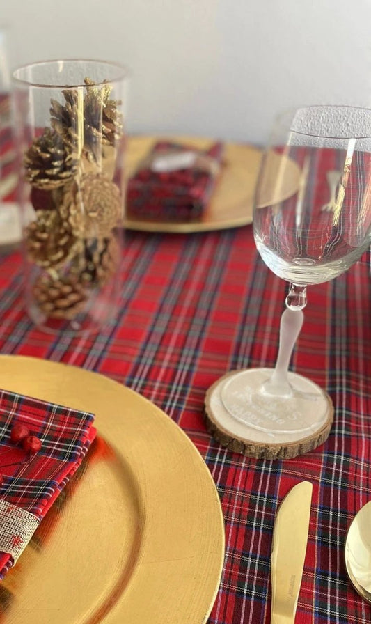 Tafelkleed Tartan Rood Large - 140x220 - Katoen - Mood Company by MoodCompanyNL