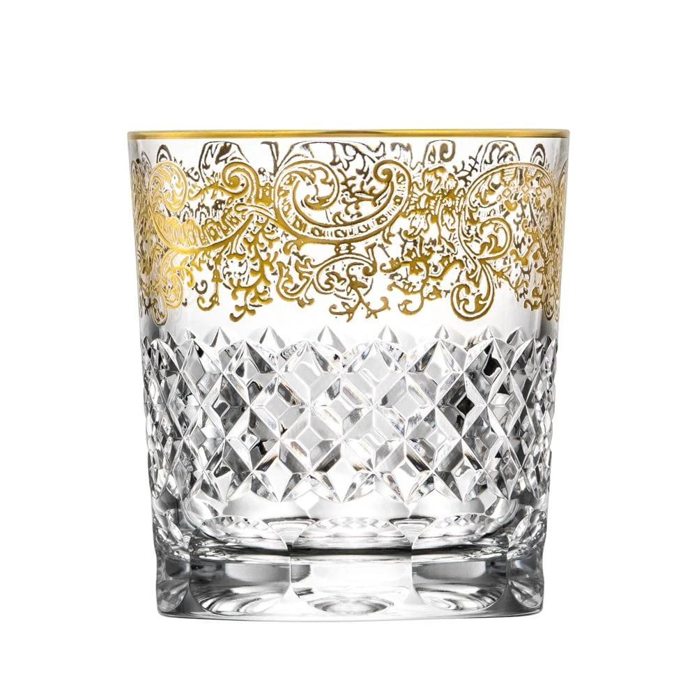 Whiskyglas Arabeske - Tumbler with 24 karaat gouden rand - 320ml - Arnstadt Kristall by Mood4whisky