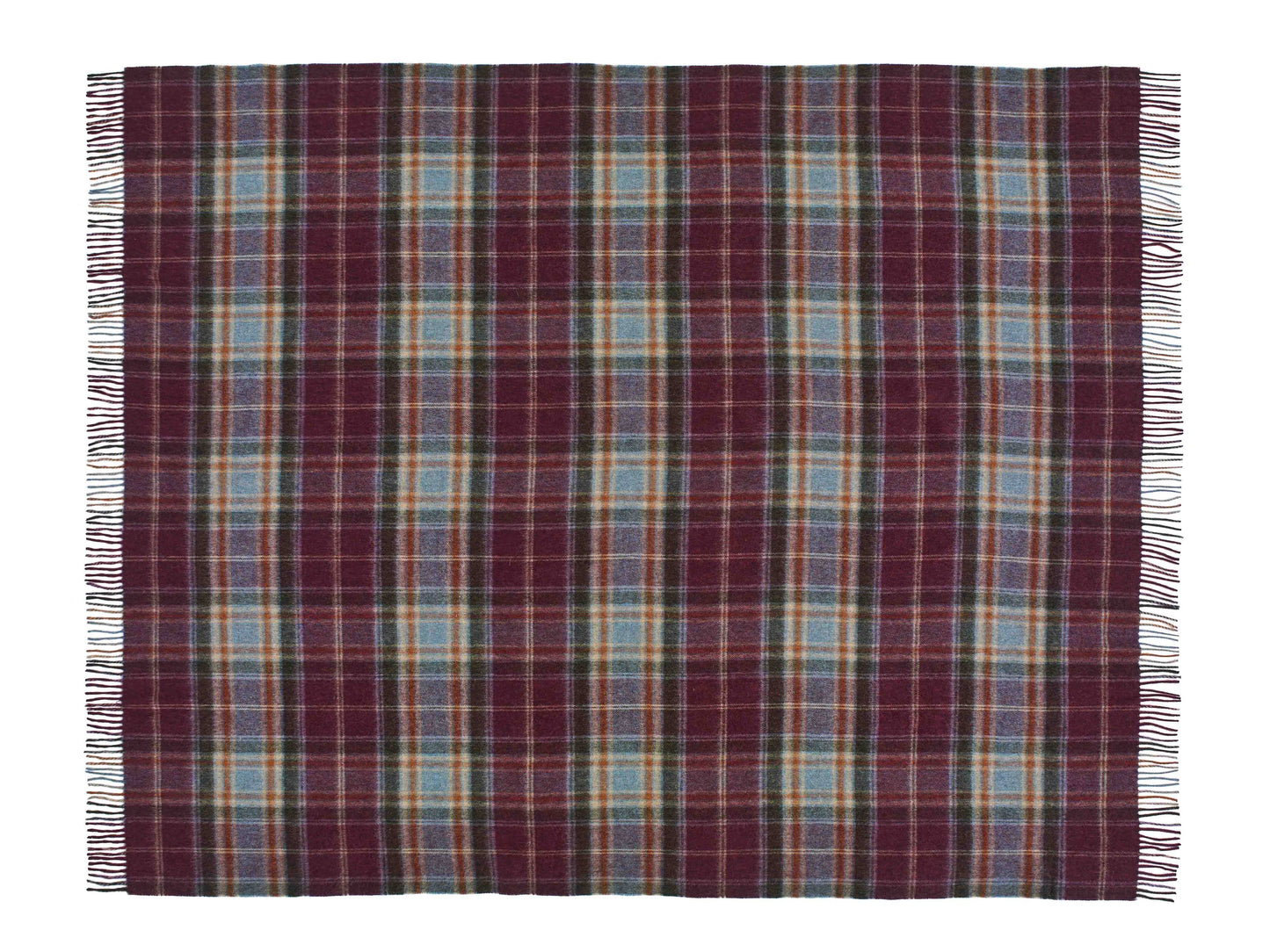 Winterton Damson Throw - Merino Lambswool - 140x185 - Bronte by Moon Scotland