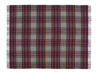 Winterton Damson Throw - Merino Lambswool - 140x185 - Bronte by Moon Scotland