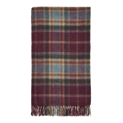 Winterton Damson Throw - Merino Lambswool - 140x185 - Bronte by Moon Scotland
