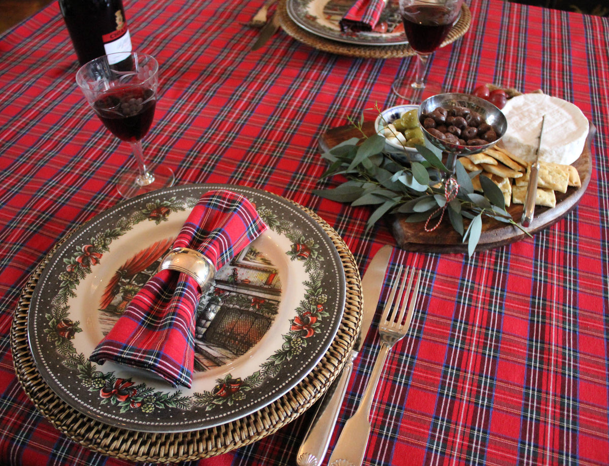 Tischdecke Tartan Windsor Rot - Baumwolle/Polyester - Bamar
