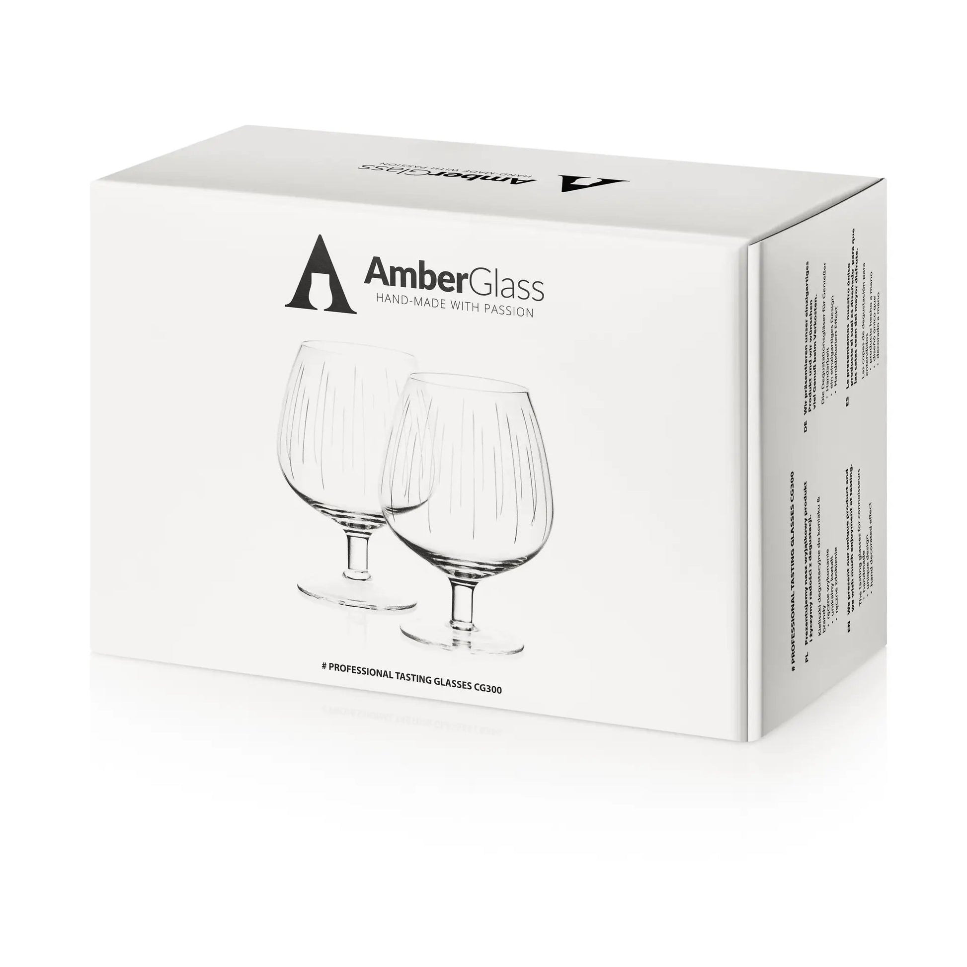 Cognacglas CG300 - Set van 2 stuks - 300 ml – handgemaakt – Amber Glass by Mood Company