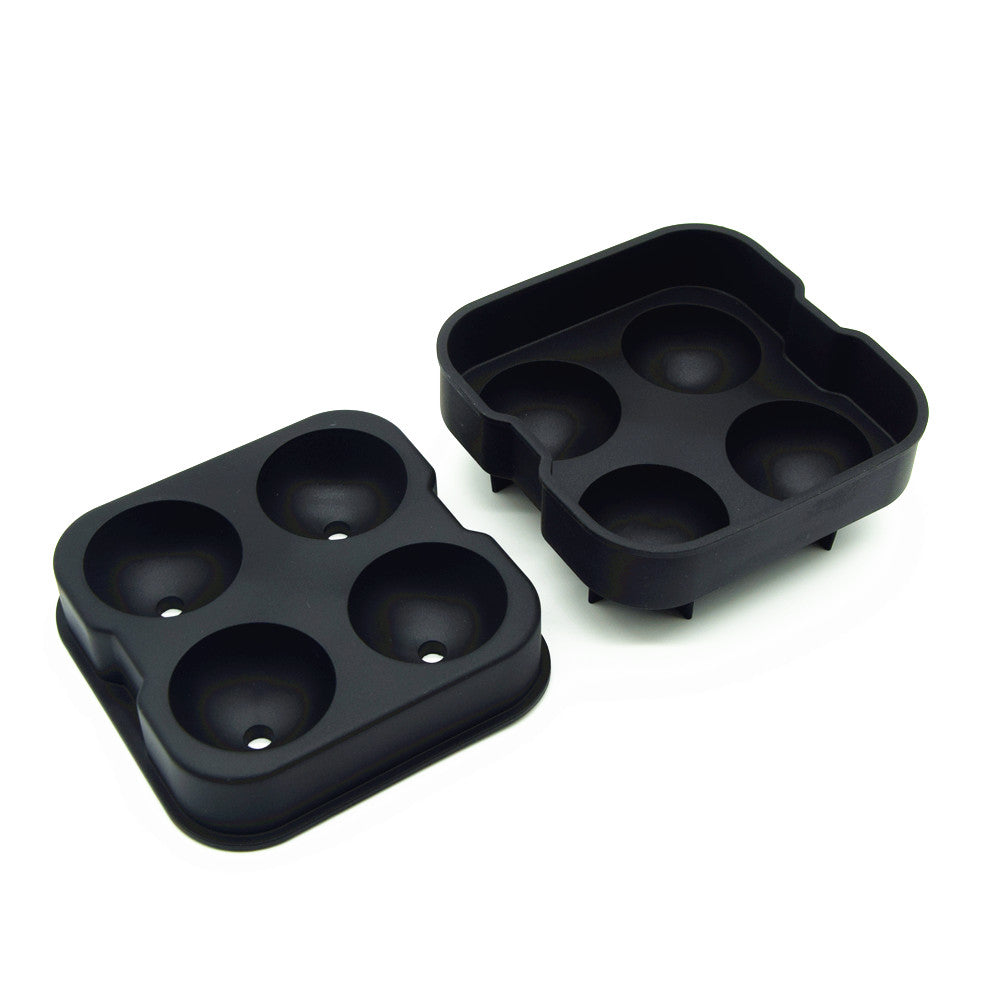 Siliconen IJsbalvorm - 4 IJsballen Ø 4 cm voor Whisky & Cocktails - Mood4Whisky