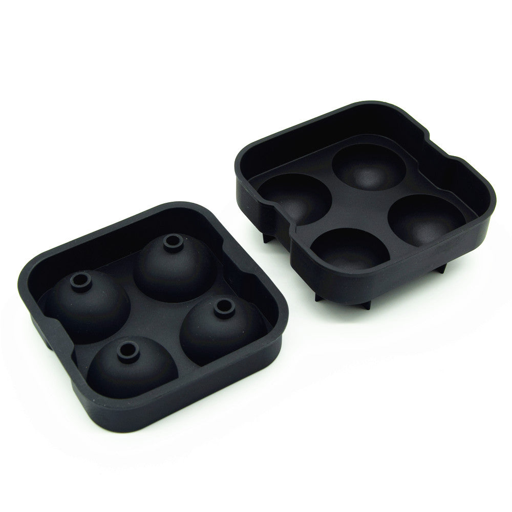 Siliconen IJsbalvorm - 4 IJsballen Ø 4 cm voor Whisky & Cocktails - Mood4Whisky