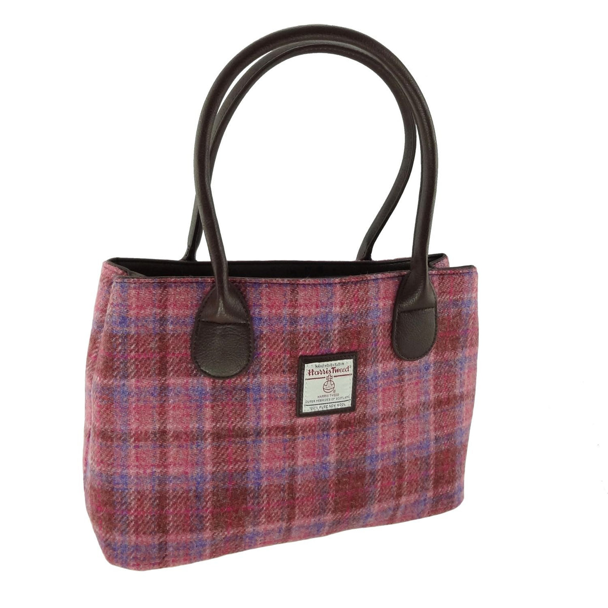 Schultertasche Cassley Burgundy & Sand - Klassisch - Harris Tweed - Glen Appin of Scotland