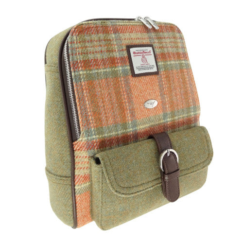 Rugzak Naver Oranje stewart Tartan - 33x29x14 - Harris Tweed - Glen Appin of Scotland