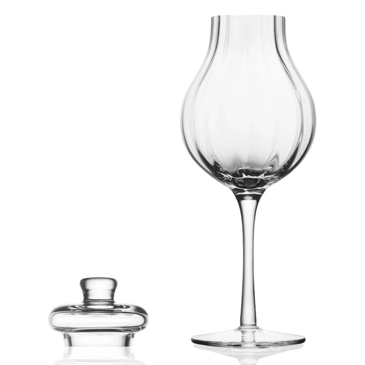 Whiskyglas G610 – 200 ml – mit Deckel – handgefertigt – Amber Glas