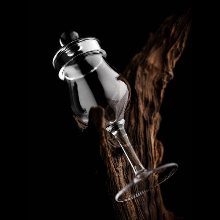 Verre à whisky G100 – 100 ml – avec couvercle – fait main - Verre ambré