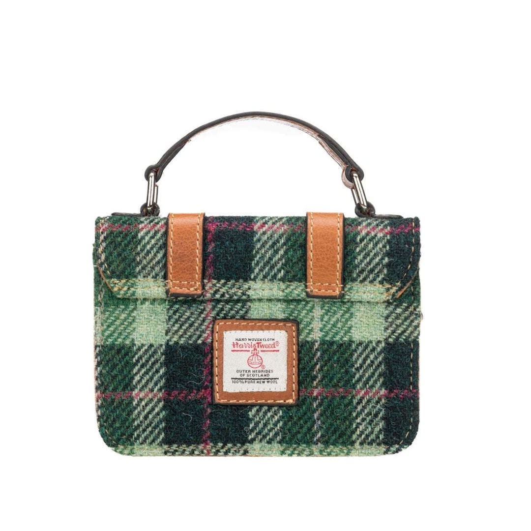 MoodCompanyNL - Baby Satchel Groen Tartan & Leer | Compact & Stijlvol | Das Impex - 5056703022424