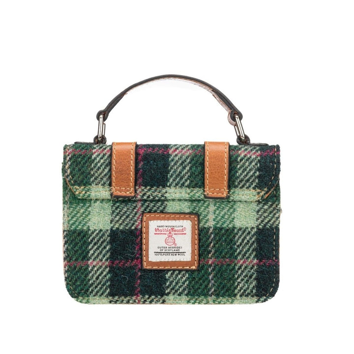 MoodCompanyNL - Baby Satchel Groen Tartan & Leer | Compact & Stijlvol | Das Impex - 5056703022424