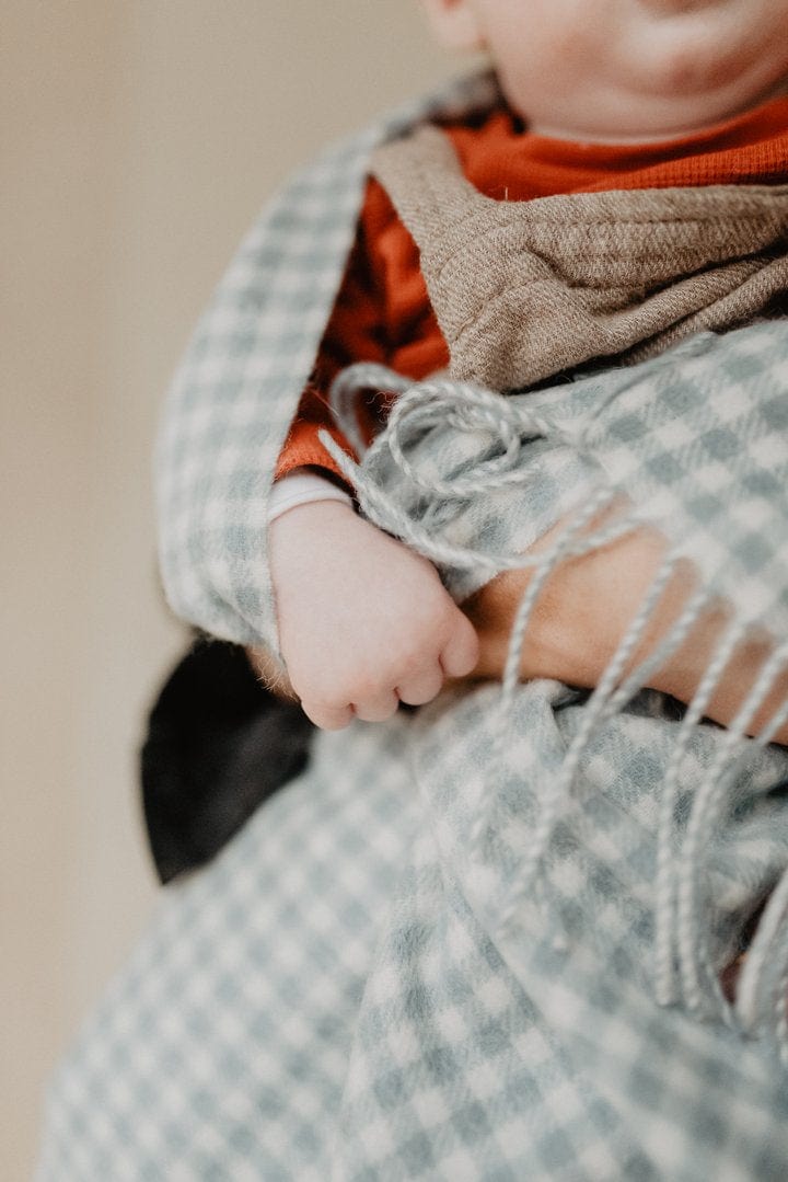 MoodCompanyNL - Babydekentje Gingham Grijs - 75x110 - Lamswol - TBCo Scotland - 5055603599395