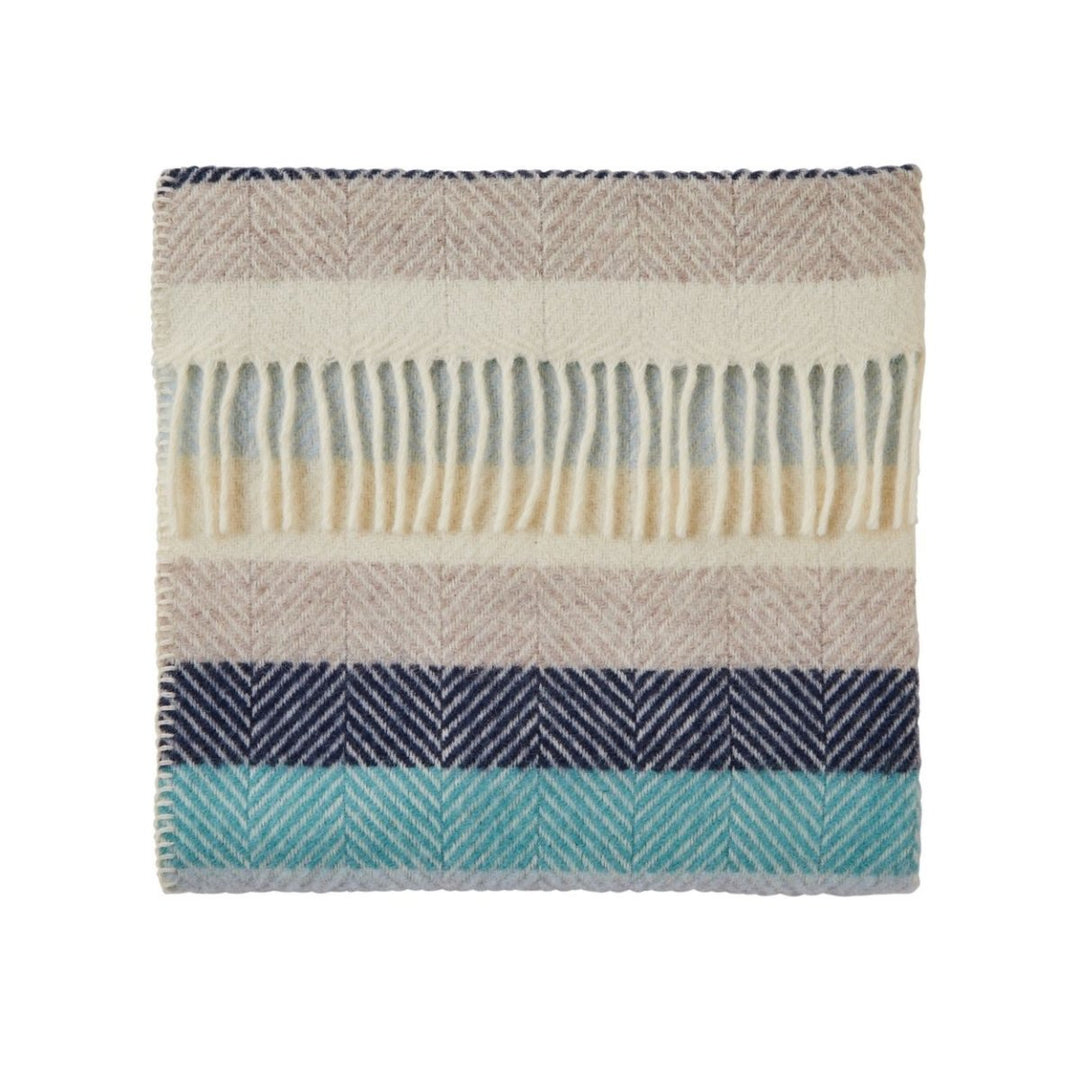 Mood Company - Babydekentje Stripe Seashore – Pure New Wool – 68x73 cm - Tweedmill - 5060958304228